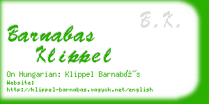 barnabas klippel business card